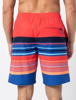Printed Elastic-waist Boardshorts
