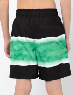 Printed Elastic-waist Boardshorts