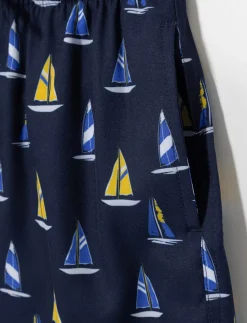 Printed Elastic-waist Boardshorts - Little Boy