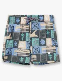 Printed Elastic-waist Boardshorts - Little Boy