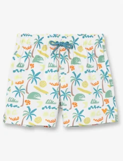 Printed Elastic-waist Boardshorts - Little Boy