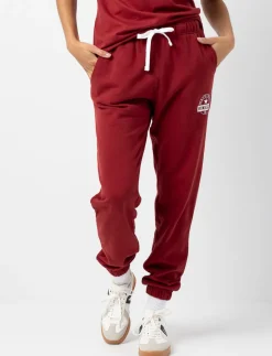 Printed Elastic-waist Fleece Pants