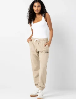 Printed Elastic-waist Fleece Pants
