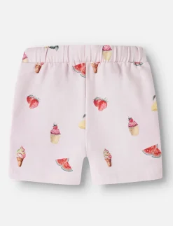 Printed Elastic-waist Shorts