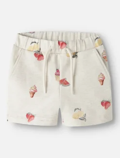 Printed Elastic-waist Shorts