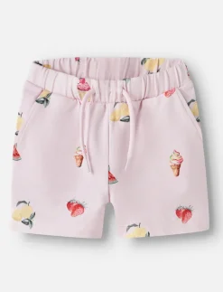 Printed Elastic-waist Shorts