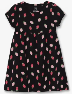 Printed Fitted and Flared Dress - Little Girl