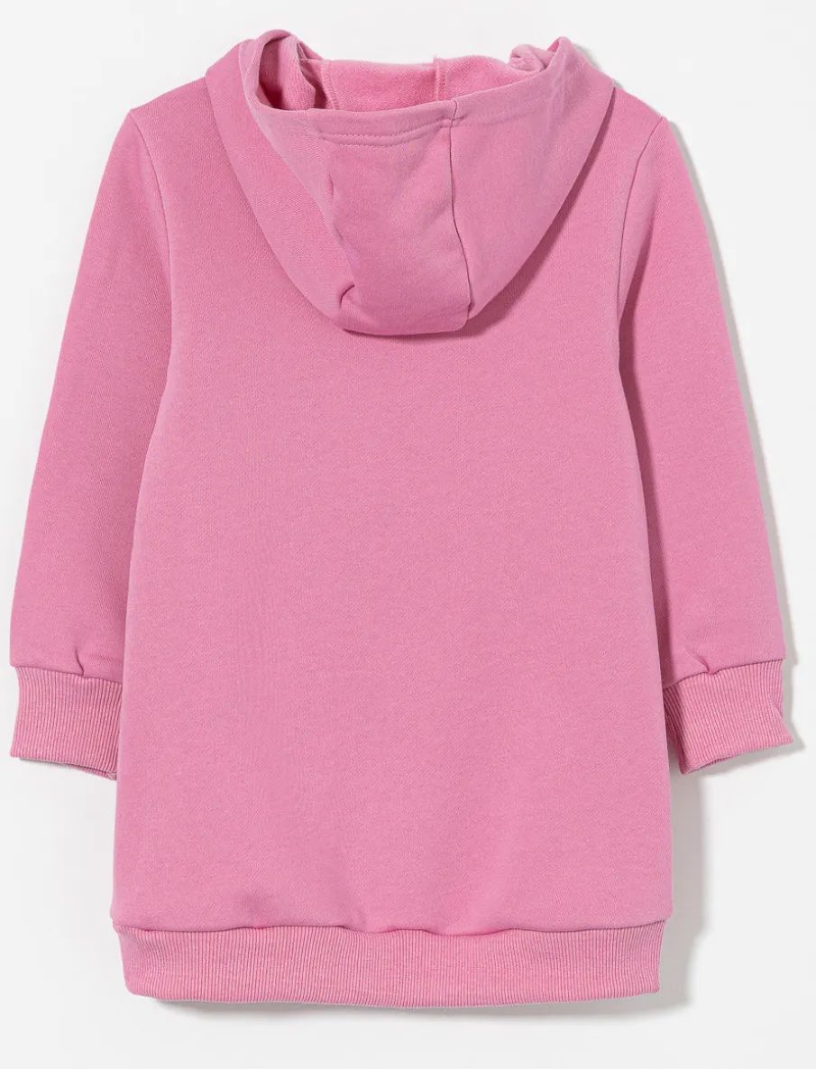 Printed Fleece Hoodie Tunic - Little Girl
