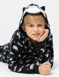 Printed Hooded Onesie PJ