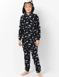Printed Hooded Onesie PJ