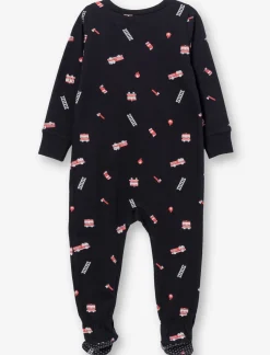 Printed Onesie Pajama - Fire Trucks