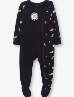 Printed Onesie Pajama - Fire Trucks