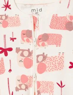 Printed Onesie PJ with Anti-slip Feet