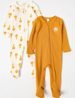 Printed Onesie PJs - Pack of 2
