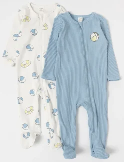 Printed Onesie PJs - Pack of 2