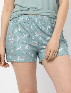 Printed Pajama Shorts