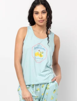 Printed Pajama Tank Top
