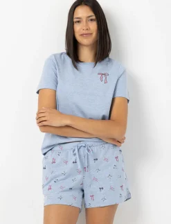 Printed PJ Shorts with Elastic Waist