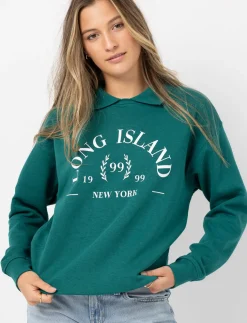 Printed Polo Collar sweater
