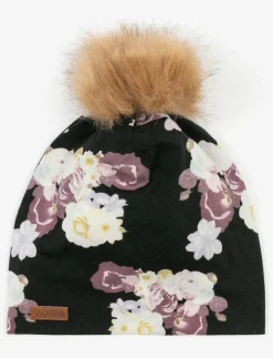 Printed Pompom Beanie - Children