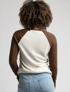 Printed Raglan-sleeve Sweater