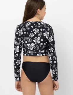 Printed Rash Guard 2-piece Swimsuit