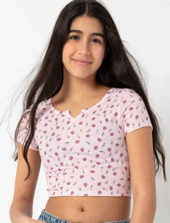 Printed Ribbed T-shirt