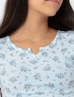 Printed Ribbed T-shirt