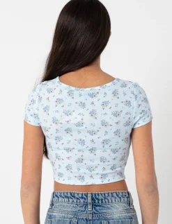 Printed Ribbed T-shirt