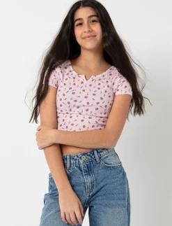 Printed Ribbed T-shirt
