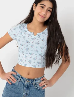 Printed Ribbed T-shirt