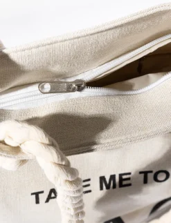 Printed Rope-handle Tote Bag