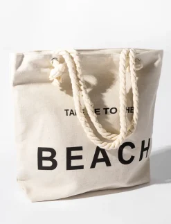 Printed Rope-handle Tote Bag