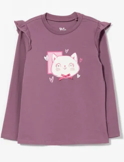 Printed Ruffle T-shirt - Little Girl
