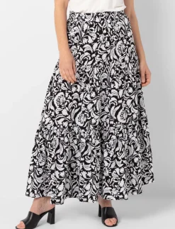 Printed Ruffled Skirt