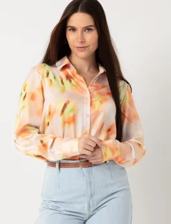 Printed Satin Blouse