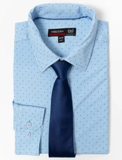 Printed Shirt with Matching Tie