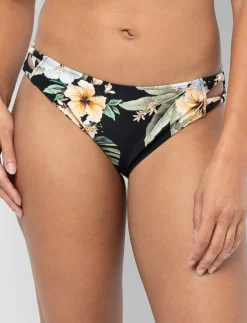Printed Side Cut-out Bikini Bottom