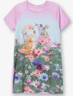Printed Sleepshirt with Kittens