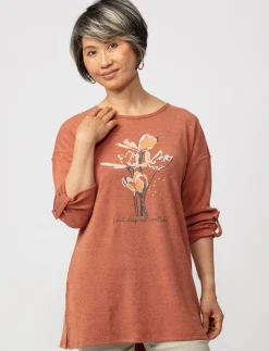 Printed 3/4-sleeve Tunic