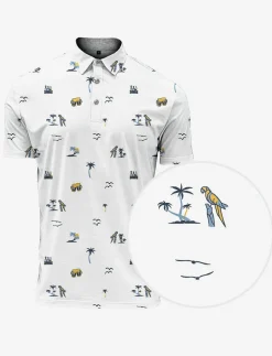Printed Stretch Polo