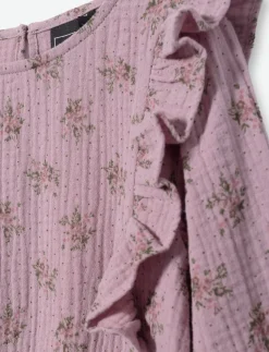Printed Sweater with Ruched Detail