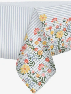 Printed Tablecloth in Textured Fabric