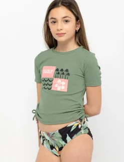 Printed Tied-strap 2-piece Swimsuit