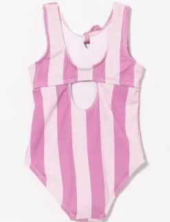 Printed Tie-front 1-piece Swimsuit - Little Girl