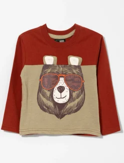 Printed T-shirt with 3D Detail - Little Boy