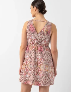 Printed V-neck Dress