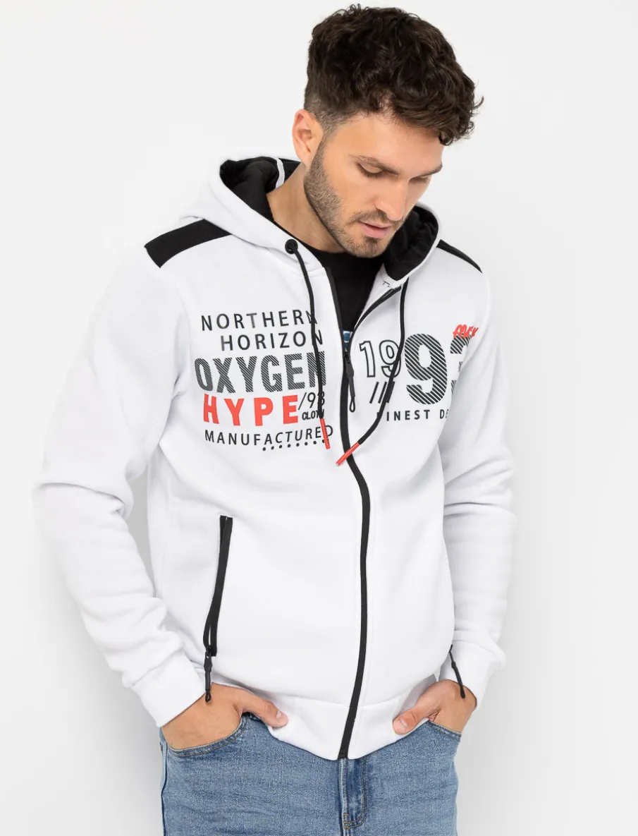 Printed Zip-up Hoodie