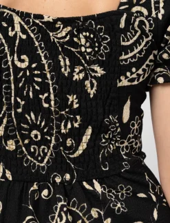 Puff-sleeved Dress