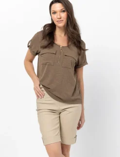 Pull-on Bermuda shorts